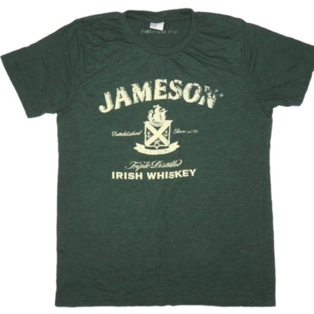 Jameson Whiskey Crewneck Green Tee SZ Large